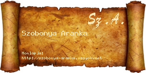 Szobonya Aranka névjegykártya